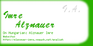 imre alznauer business card